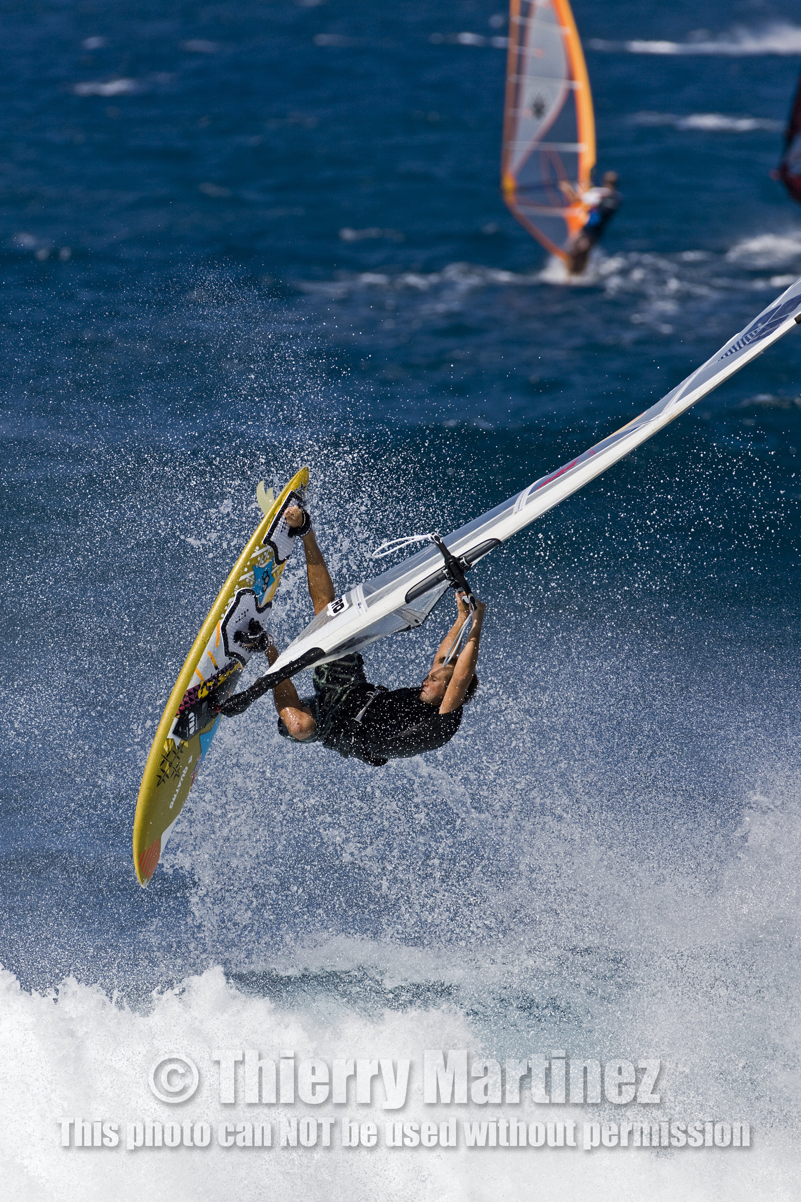 Windsurf in waves at Hookip'a Beach - North Shore Maui - Hawaii.