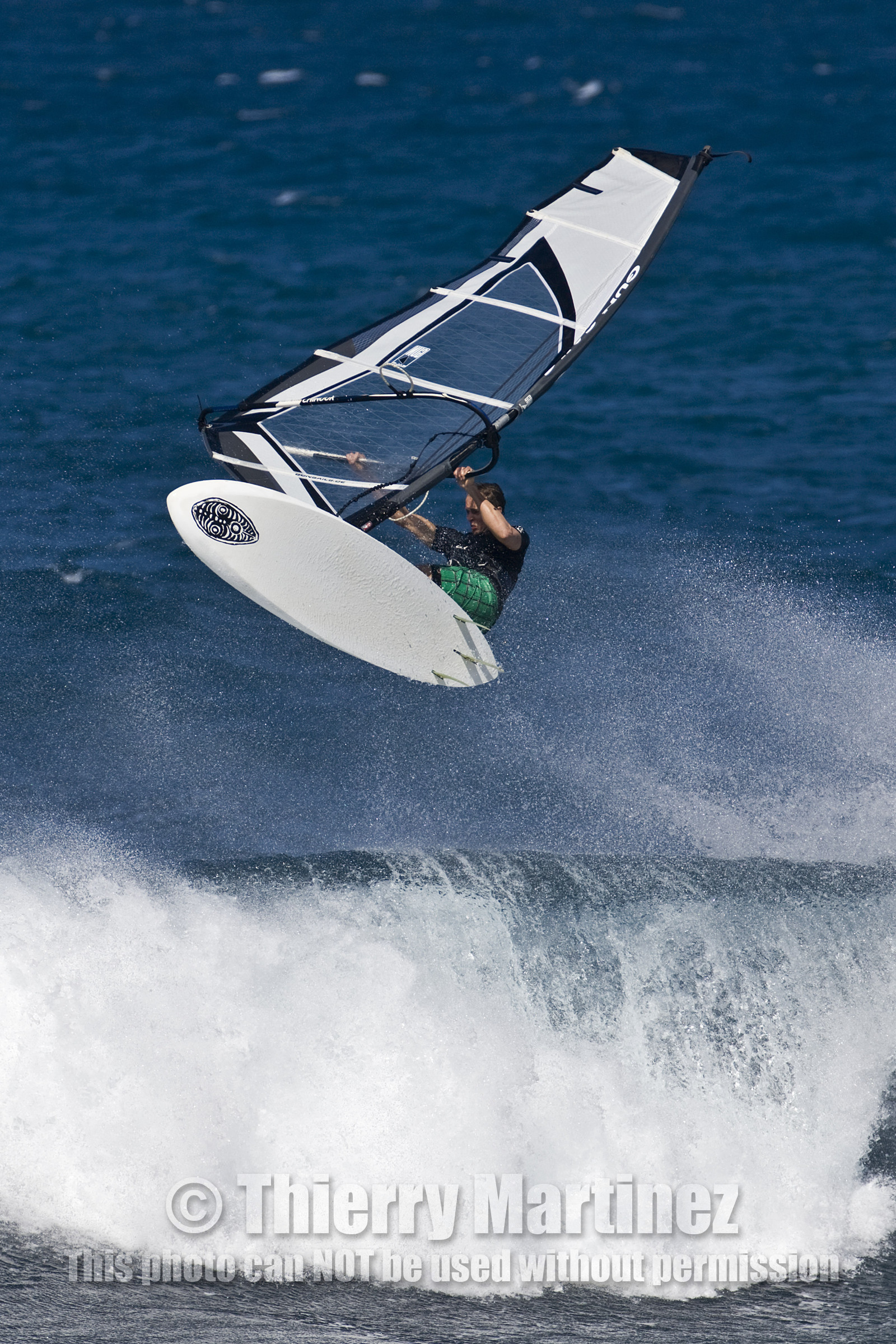 Windsurf in waves at Hookip'a Beach - North Shore Maui - Hawaii.