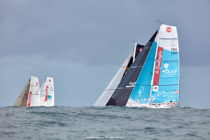 23_22531   © Thierry Martinez. LES SABLES D'OLONNE, 85 - FRANCE 25 septembre 2023.Départ MINI TRANSAT 2023. Départ du Dimanche 24 septembre retardé au Lundi 25 Sept .Les Sables d’Olonne (FRA)    Santa Cruz de la Palma ( Canaries)    St François ( Guadeloupe): 4050 NM.