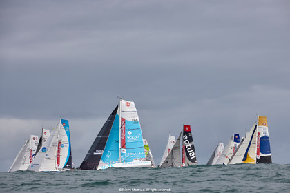 23_21884   © Thierry Martinez. LES SABLES D'OLONNE, 85 - FRANCE 25 septembre 2023.Départ MINI TRANSAT 2023. Départ du Dimanche 24 septembre retardé au Lundi 25 Sept .Les Sables d’Olonne (FRA)    Santa Cruz de la Palma ( Canaries)    St François ( Guadeloupe): 4050 NM.