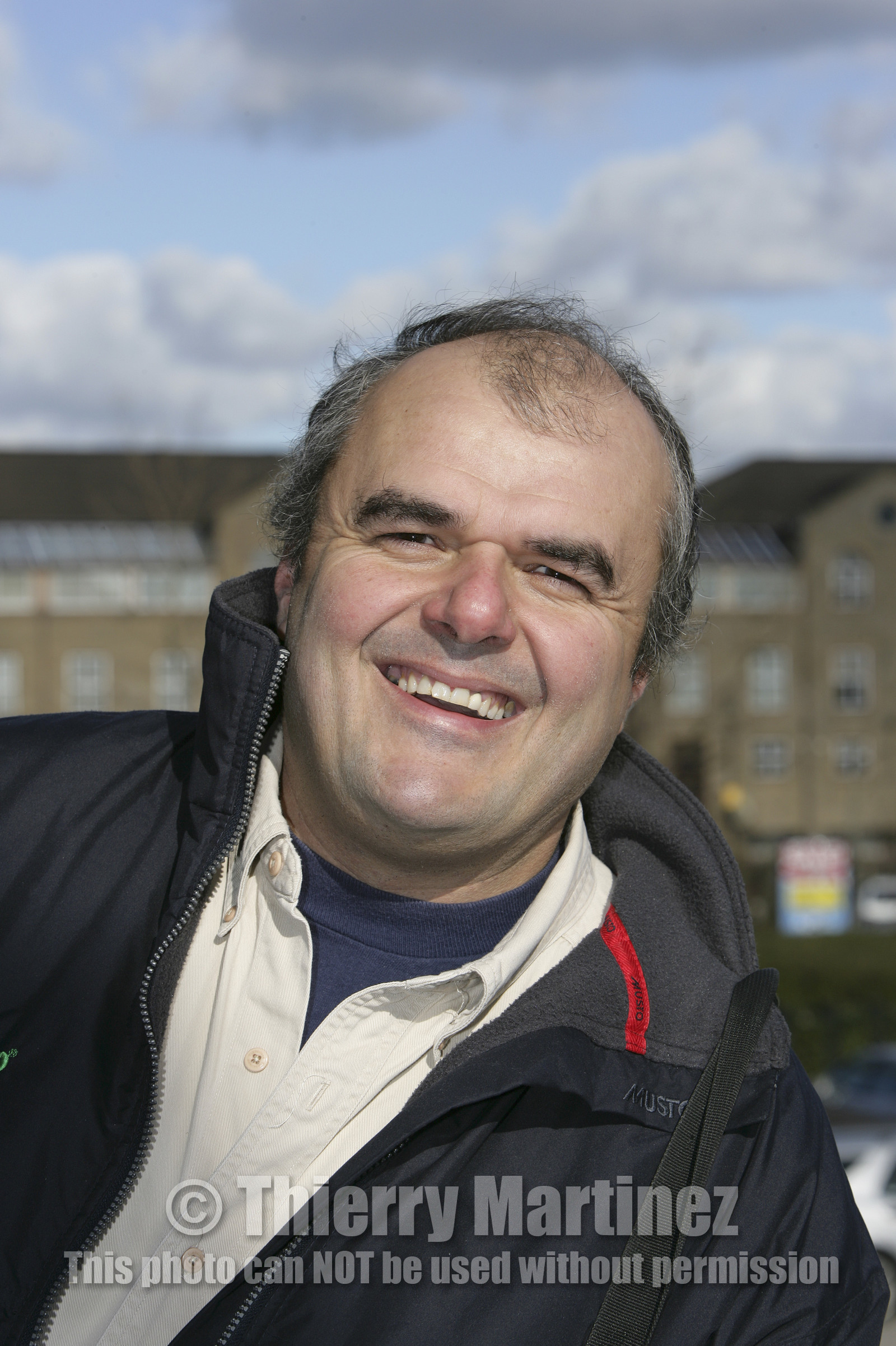 Mike Golding return home after Vendee Globe 2004-2005. Southampton (UK)