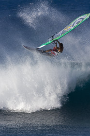 Windsurf in waves at Hookip'a Beach - North Shore Maui - Hawaii.