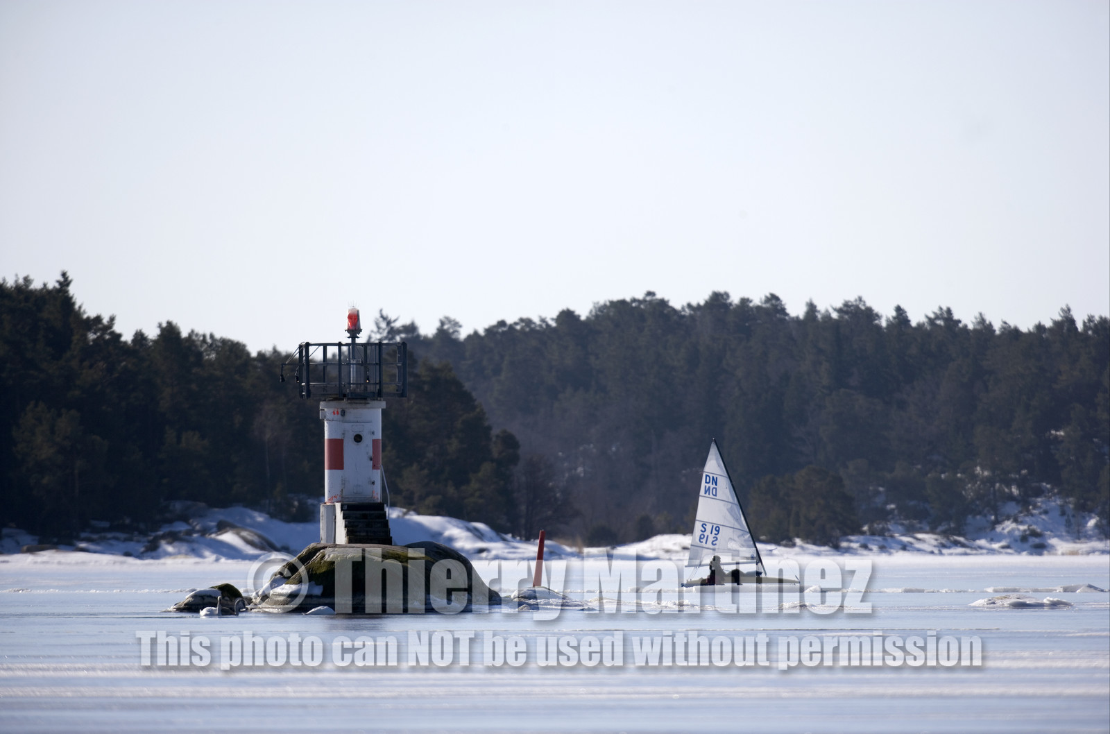 Ice Boats in Stockholm Archipelago - March 2005.