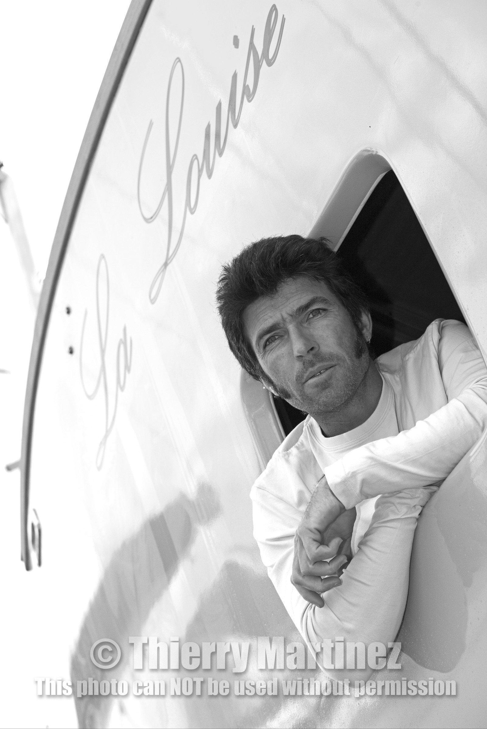 Thierry Dubois (FRA) et son bateau LA LOUISE