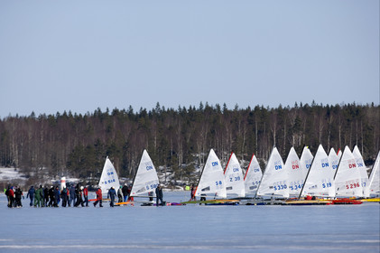 Ice Boats in Stockholm Archipelago - March 2005.
