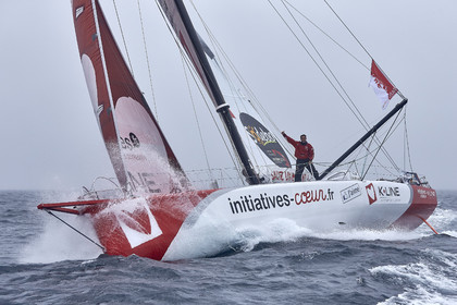 16_40290  ©Th.Martinez Sea&Co.  ILE DE GROIX - - FRANCE. 3 Août 2016. .Tanguy De Lamotte (FRA), a bord de l'IMOCA Initiatives-Coeur au large de l'Ile de Groix (FRA) en préparation du Vendée Globe 2016-17.