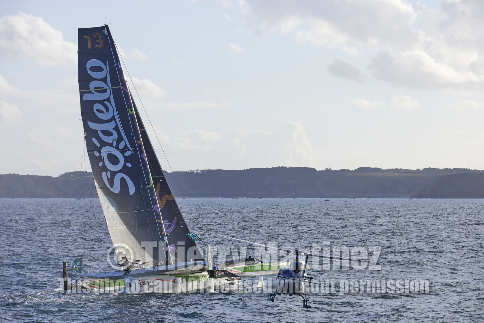 22_40078   © Thierry Martinez.DINARD, FRANCE. 9 Novembre  2022Départ de la 12éme ROUTE DU RHUM, transatlantique course à la voile en solitaire de St Malo(FRA)  à Pointe à Pitre (FRA-Guadeloupe) 3.543 milles nautiques.
