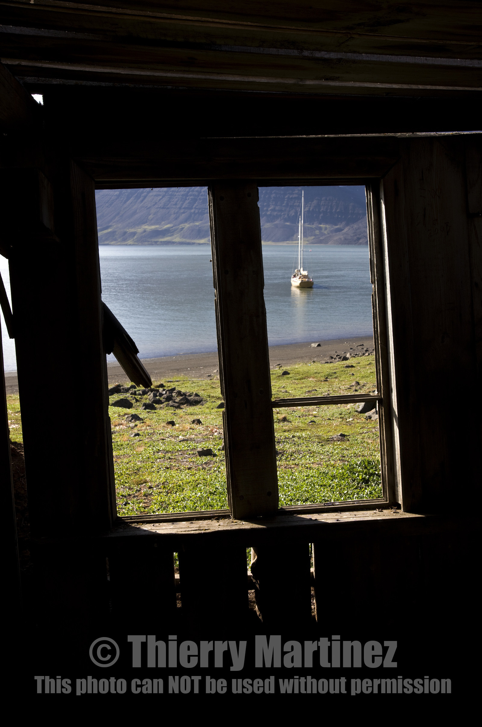 Schooner LA LOUISE sailing on west coast of Greenland.