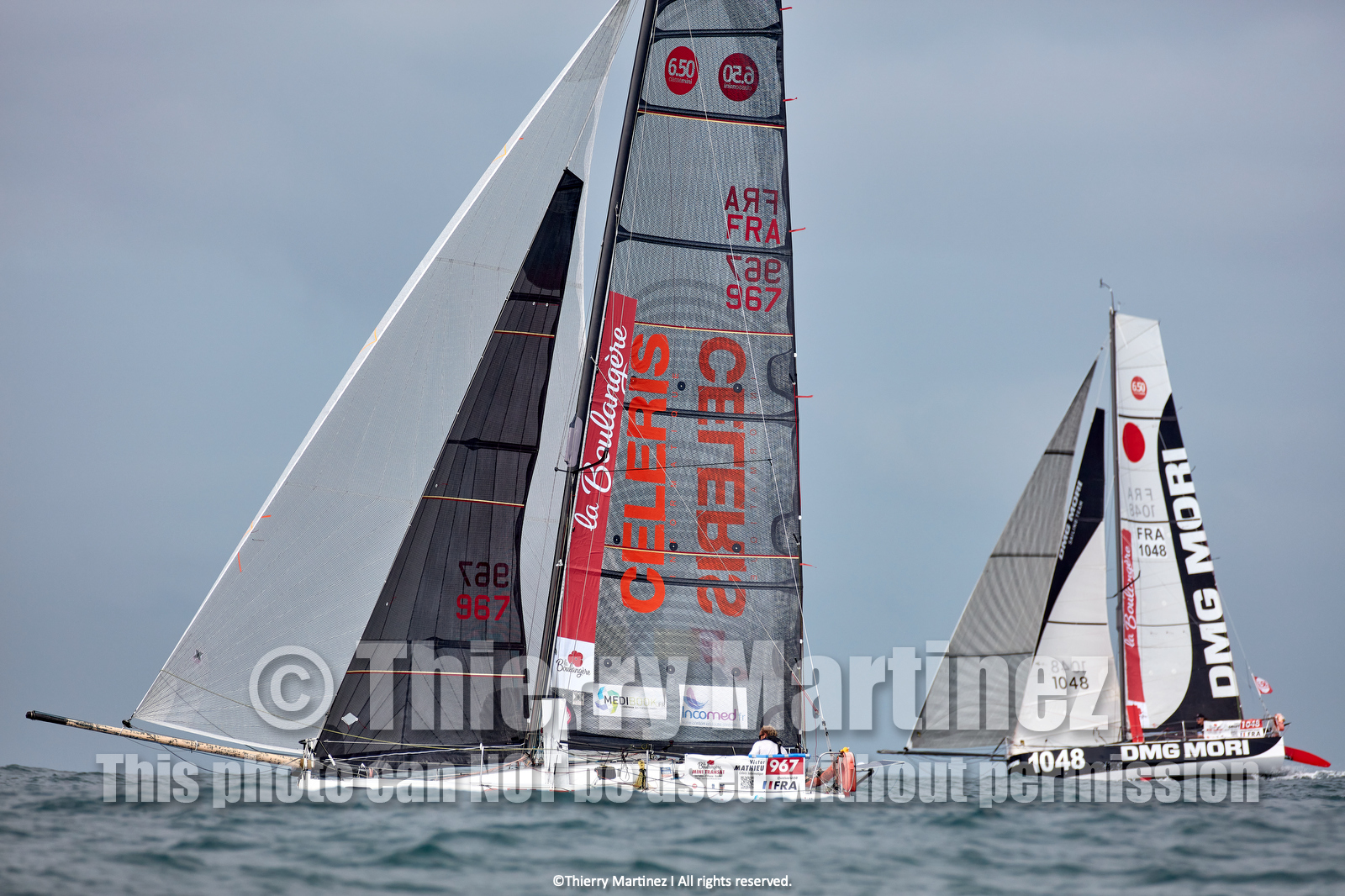 23_22642   © Thierry Martinez. LES SABLES D'OLONNE, 85 - FRANCE 25 septembre 2023.Départ MINI TRANSAT 2023. Départ du Dimanche 24 septembre retardé au Lundi 25 Sept .Les Sables d’Olonne (FRA)    Santa Cruz de la Palma ( Canaries)    St François ( Guadeloupe): 4050 NM.