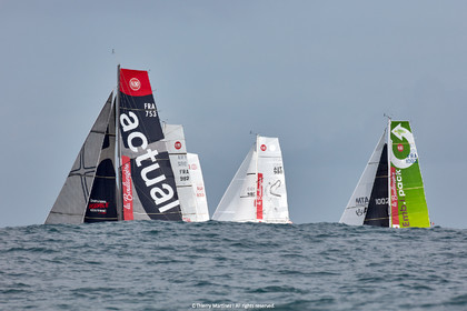 23_22557   © Thierry Martinez. LES SABLES D'OLONNE, 85 - FRANCE 25 septembre 2023.Départ MINI TRANSAT 2023. Départ du Dimanche 24 septembre retardé au Lundi 25 Sept .Les Sables d’Olonne (FRA)    Santa Cruz de la Palma ( Canaries)    St François ( Guadeloupe): 4050 NM.