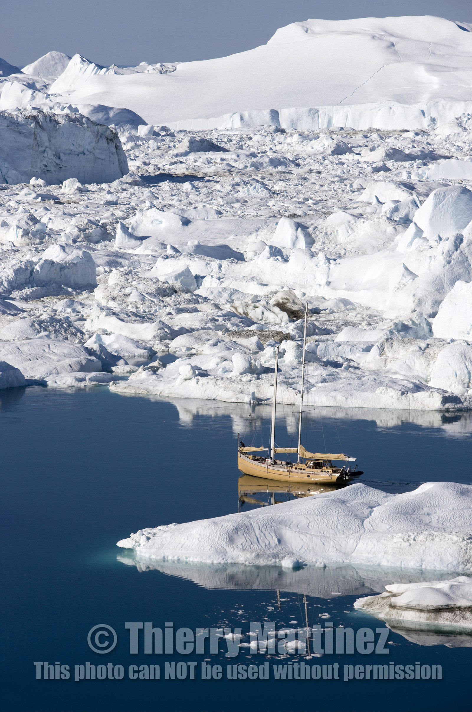 Schooner LA LOUISE sailing on west coast of Greenland.