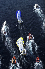 ©Thierry Martinez   Sea&Co. MINI TRANSAT 1997.  Thomas Coville (FRA) ZURICH.