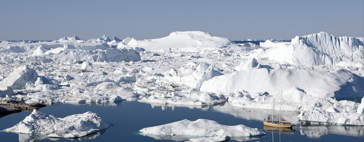 Schooner LA LOUISE sailing on west coast of Greenland.