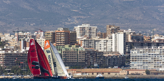 VOLVO OCEAN RACE - 2008 2009. IN-PORT RACE in Alicante-Spain.