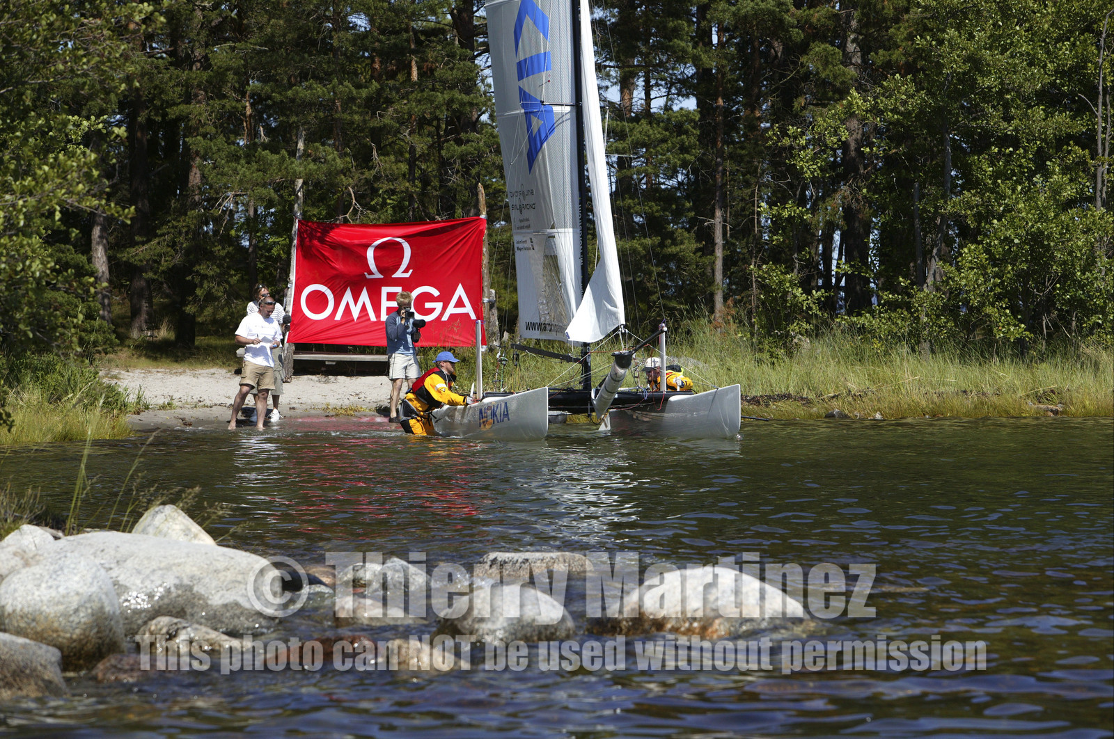03_3060D © Th.Martinez,STOCKHOLM ARCHIPELAGO - SWEDEN8 07 03-Archipelago Raid (2003)  Day 1..TEAM NOKIA _ KEMPFF leaving a check-point.