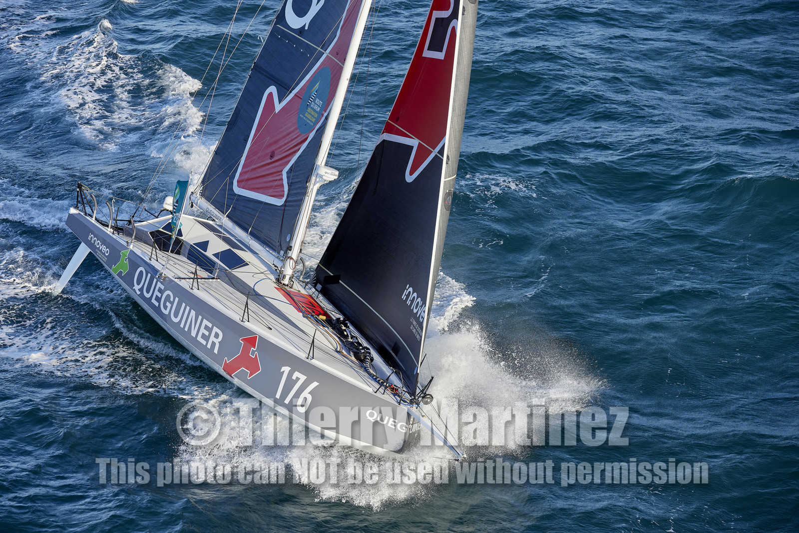 22_40267   © Thierry Martinez.DINARD, FRANCE. 9 Novembre  2022Départ de la 12éme ROUTE DU RHUM, transatlantique course à la voile en solitaire de St Malo(FRA)  à Pointe à Pitre (FRA-Guadeloupe) 3.543 milles nautiques.