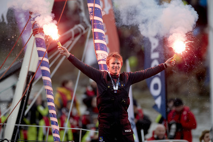 2012 13 VENDEE GLOBE. Winner arrival in Les sables d'Olonne (FRA