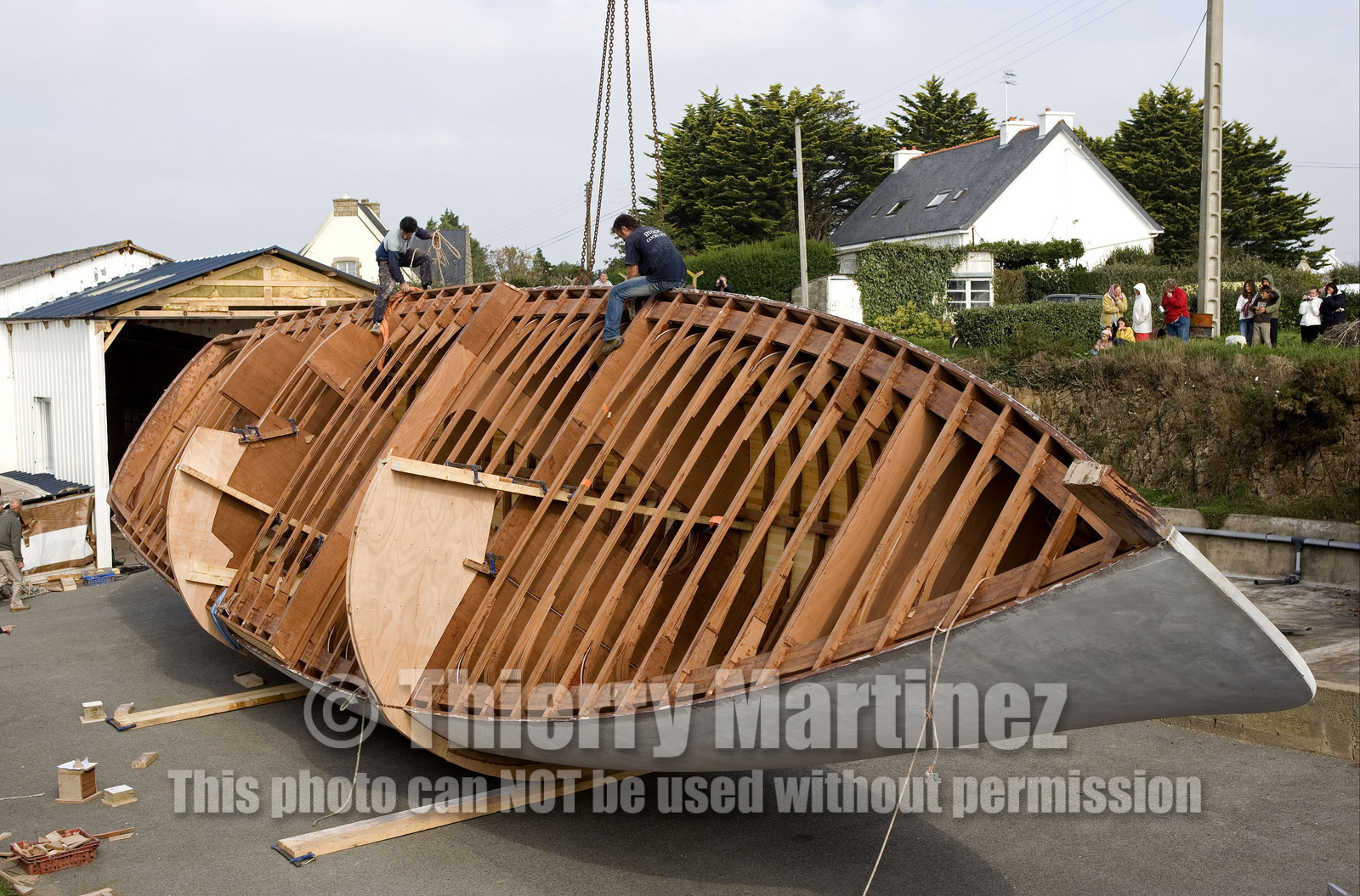 Thierry Dubois new boat under construction.15 Oct 2006