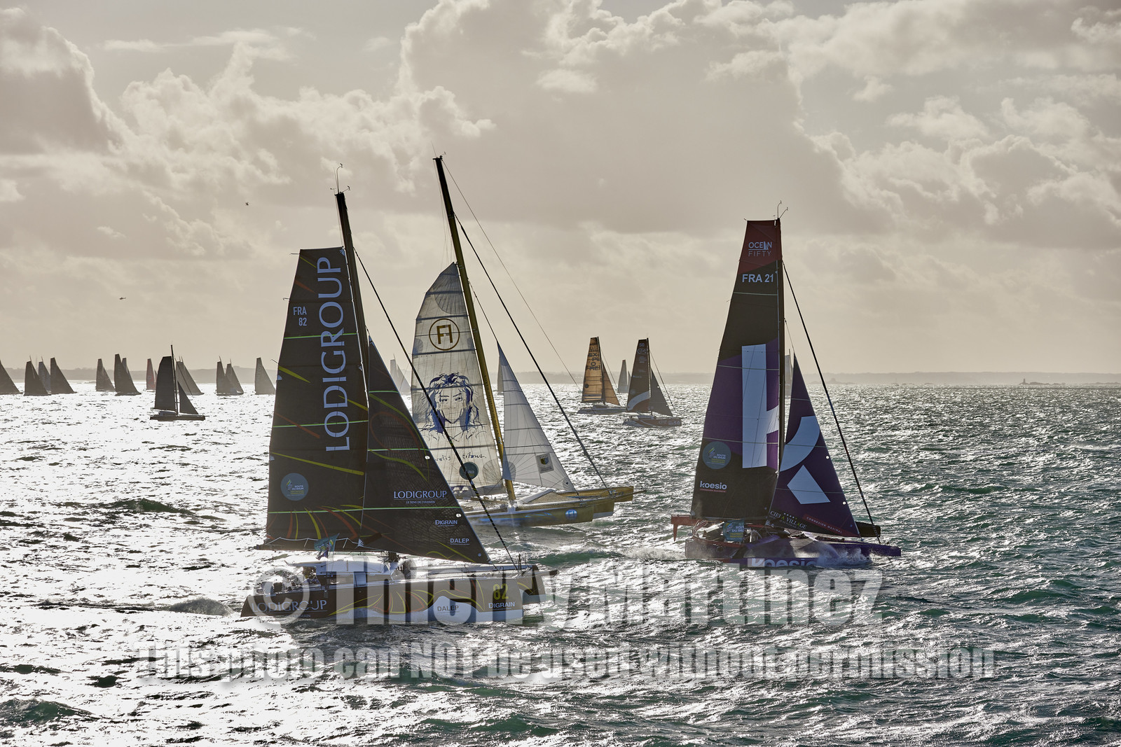 22_39207   © Thierry Martinez.DINARD, FRANCE. 9 Novembre  2022Départ de la 12éme ROUTE DU RHUM, transatlantique course à la voile en solitaire de St Malo(FRA)  à Pointe à Pitre (FRA-Guadeloupe) 3.543 milles nautiques.