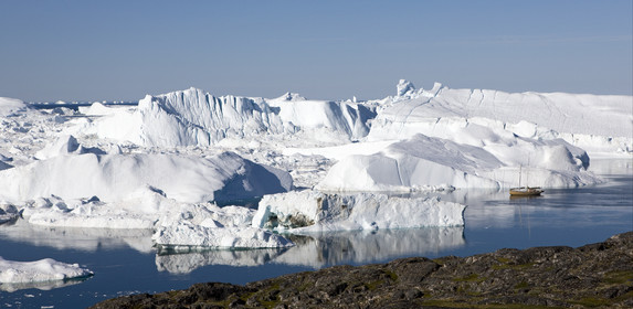Schooner LA LOUISE sailing on west coast of Greenland.