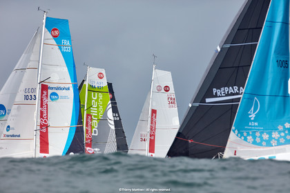 23_22405   © Thierry Martinez. LES SABLES D'OLONNE, 85 - FRANCE 25 septembre 2023.Départ MINI TRANSAT 2023. Départ du Dimanche 24 septembre retardé au Lundi 25 Sept .Les Sables d’Olonne (FRA)    Santa Cruz de la Palma ( Canaries)    St François ( Guadeloupe): 4050 NM.