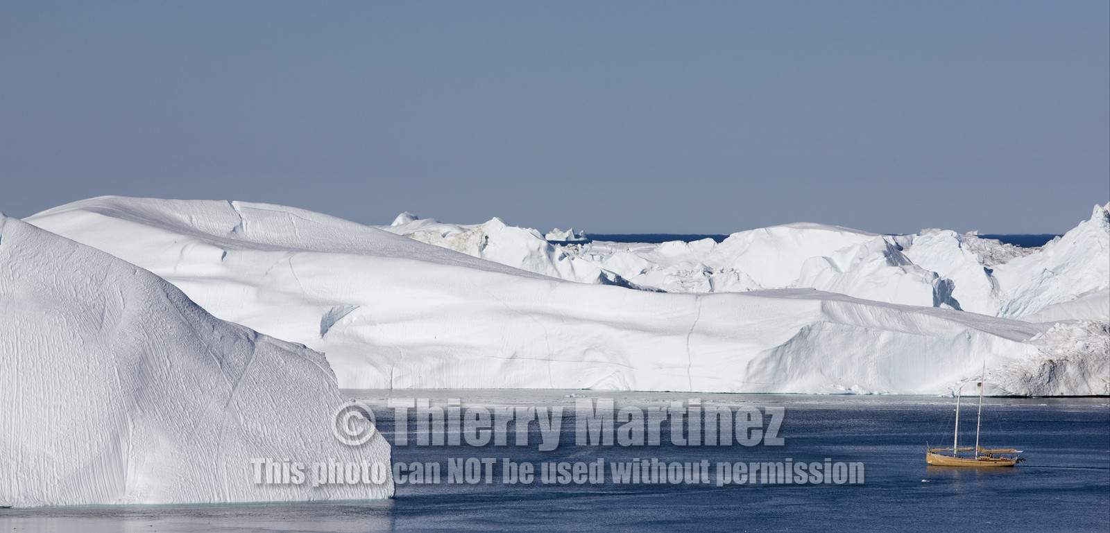 Schooner LA LOUISE sailing on west coast of Greenland.