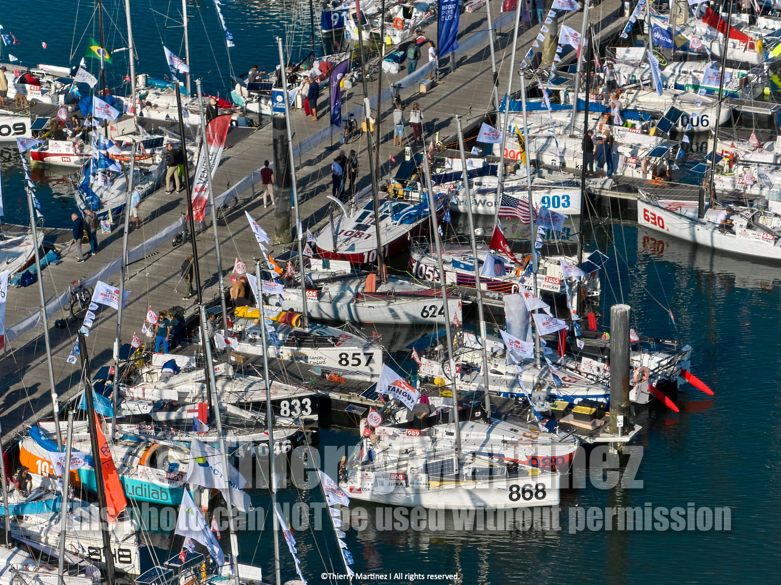 23_21129   © Thierry Martinez. LES SABLES D'OLONNE, 85 - FRANCE 22 septembre 2023.MINI TRANSAT 2023. Départ le 24 septembre.Les Sables d’Olonne (FRA)    Santa Cruz de la Palma ( Canaries)    St François ( Guadeloupe): 4050 NM.
