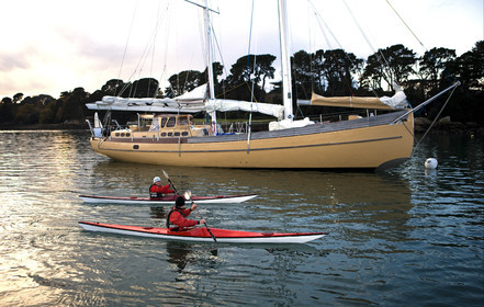 LA LOUISE new schooner  of Thierry Dubois (FRA) Sailing in Golfe du Morbihan (FRA)