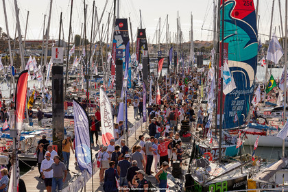 23_21460   © Thierry Martinez. LES SABLES D'OLONNE, 85 - FRANCE 23 septembre 2023.MINI TRANSAT 2023. Départ du 24 septembre retardé.Les Sables d’Olonne (FRA)    Santa Cruz de la Palma ( Canaries)    St François ( Guadeloupe): 4050 NM.
