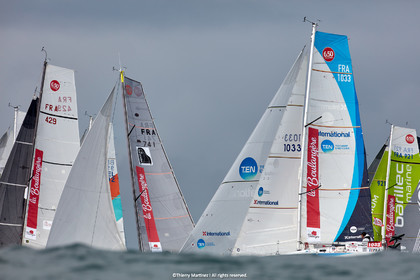 23_22407   © Thierry Martinez. LES SABLES D'OLONNE, 85 - FRANCE 25 septembre 2023.Départ MINI TRANSAT 2023. Départ du Dimanche 24 septembre retardé au Lundi 25 Sept .Les Sables d’Olonne (FRA)    Santa Cruz de la Palma ( Canaries)    St François ( Guadeloupe): 4050 NM.