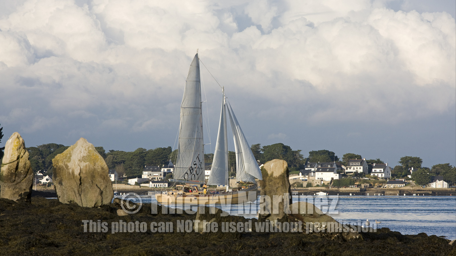 LA LOUISE new schooner  of Thierry Dubois (FRA) Sailing in Golfe du Morbihan (FRA)