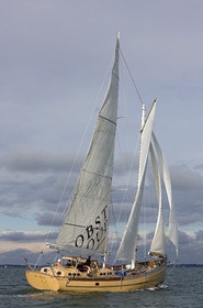 LA LOUISE new schooner  of Thierry Dubois (FRA) Sailing in Golfe du Morbihan (FRA)