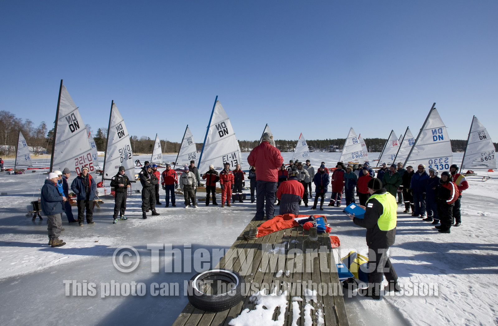 Ice Boats in Stockholm Archipelago - March 2005.