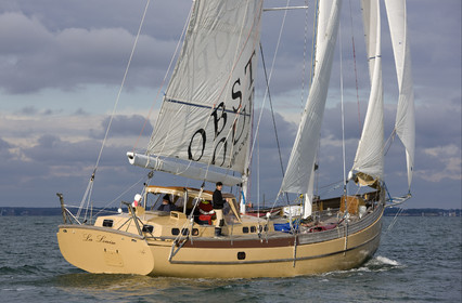 LA LOUISE new schooner  of Thierry Dubois (FRA) Sailing in Golfe du Morbihan (FRA)