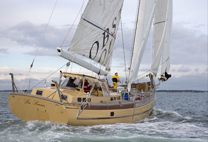 LA LOUISE new schooner  of Thierry Dubois (FRA) Sailing in Golfe du Morbihan (FRA)