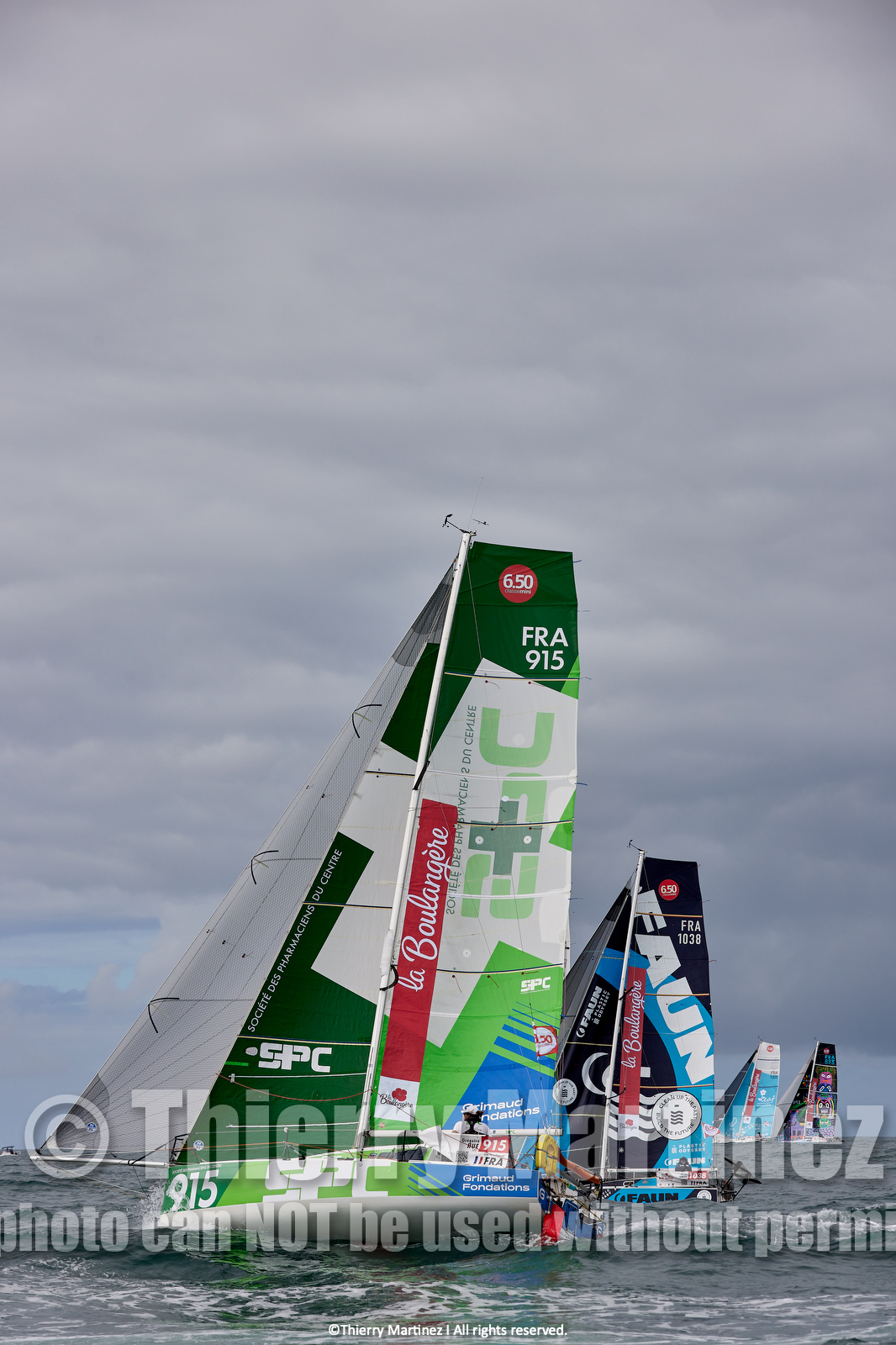 23_21999   © Thierry Martinez. LES SABLES D'OLONNE, 85 - FRANCE 25 septembre 2023.Départ MINI TRANSAT 2023. Départ du Dimanche 24 septembre retardé au Lundi 25 Sept .Les Sables d’Olonne (FRA)    Santa Cruz de la Palma ( Canaries)    St François ( Guadeloupe): 4050 NM.
