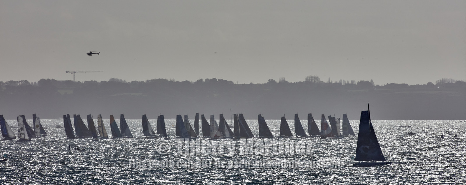 22_39017   © Thierry Martinez.DINARD, FRANCE. 9 Novembre  2022Départ de la 12éme ROUTE DU RHUM, transatlantique course à la voile en solitaire de St Malo(FRA)  à Pointe à Pitre (FRA-Guadeloupe) 3.543 milles nautiques.