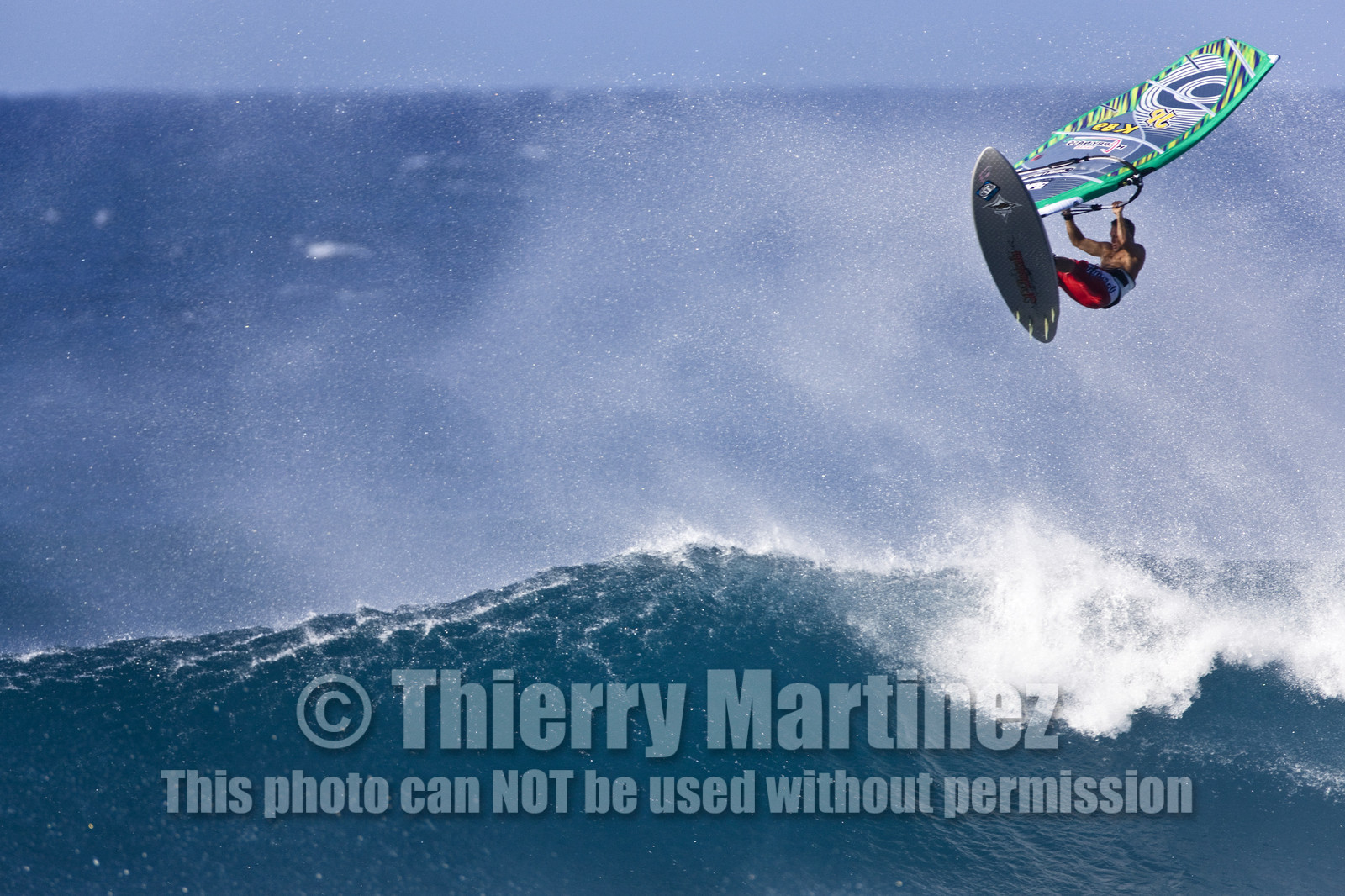 Windsurf in waves at Hookip'a Beach - North Shore Maui - Hawaii.