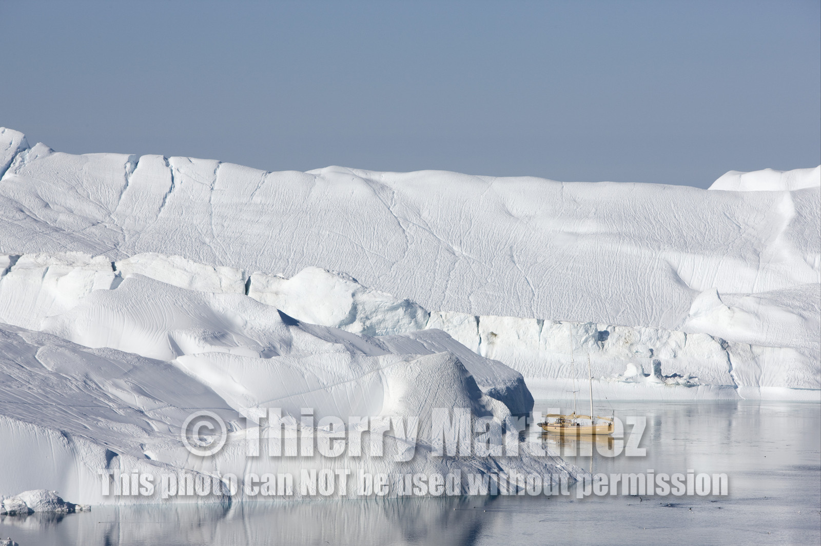 Schooner LA LOUISE sailing on west coast of Greenland.