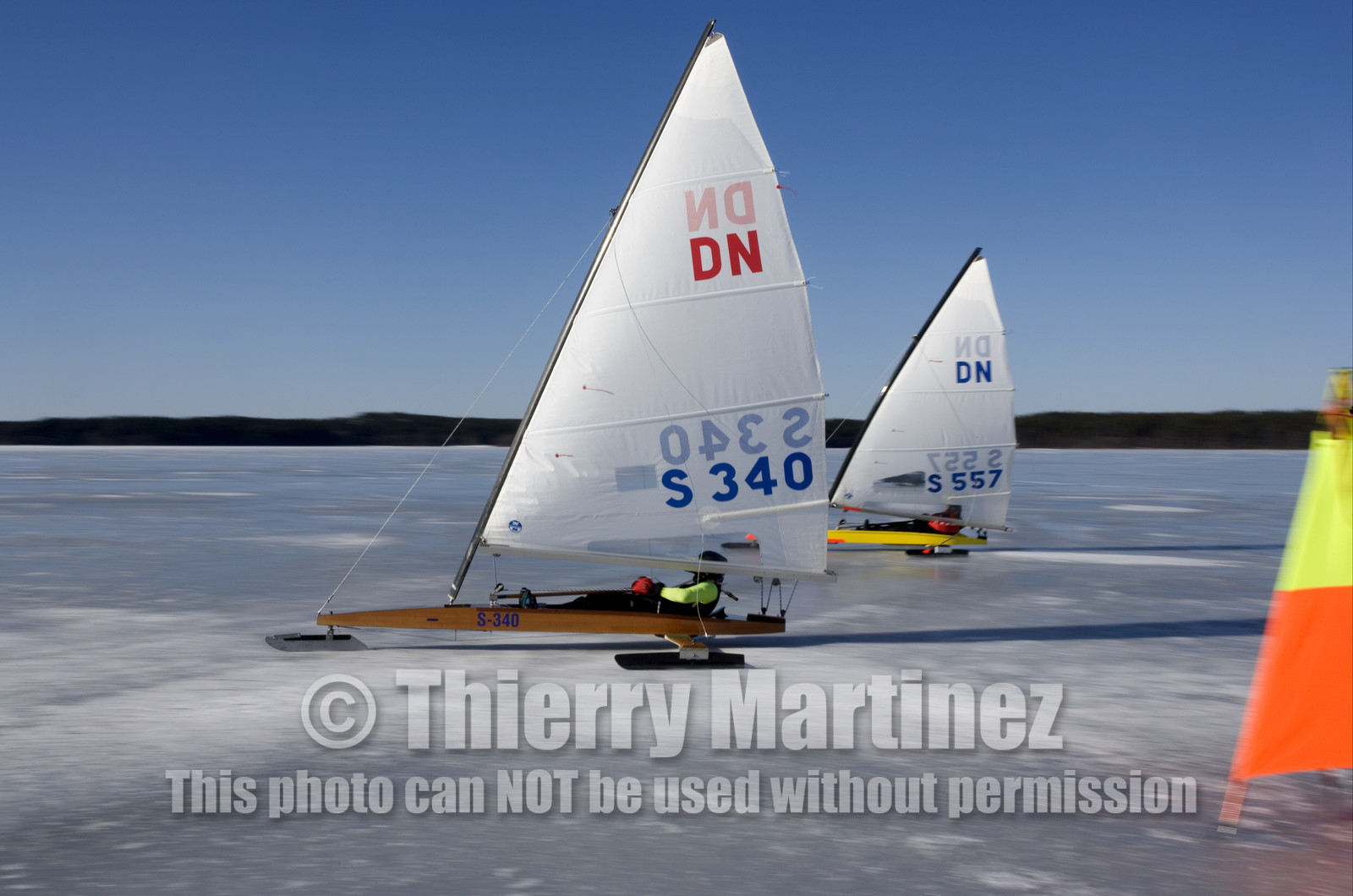 Ice Boats in Stockholm Archipelago - March 2005.