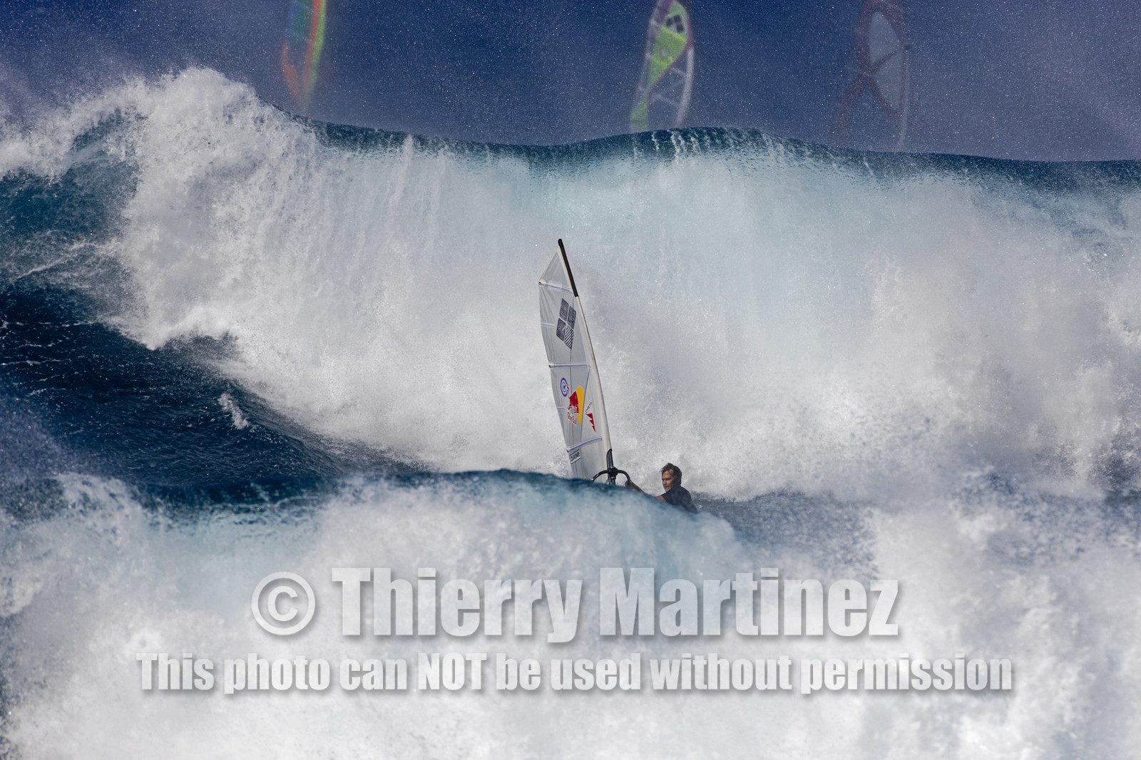 Windsurf in waves at Hookip'a Beach - North Shore Maui - Hawaii.