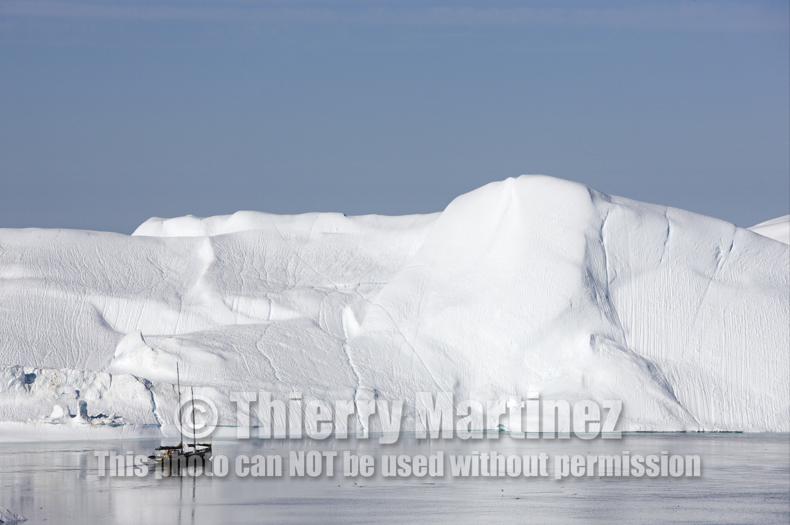 Schooner LA LOUISE sailing on west coast of Greenland.
