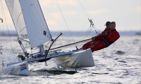 01_0478D-©ThMartinez- Sweden 1st 3rd August 2001. Archipelago Raid (Catamaran Formula 18).1st August 2001- Day1; Eskil Gedsell & Anders Perols