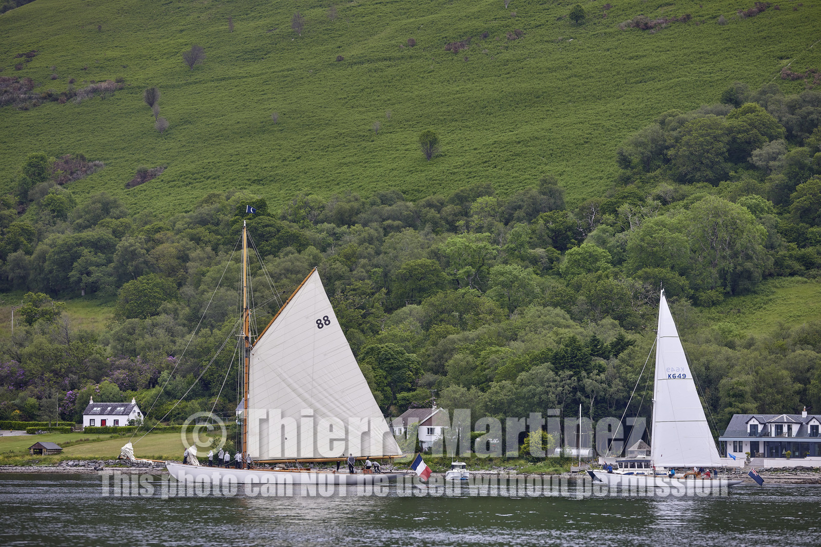 22_21619  © Thierry Martinez.FAIRLIE,SCOTLAND - UK 14th June 20222022 RICHARD MILLE FIFE REGATTA.Day 4 :ROTHESAY (ISLE OF BUTE) to PORTAVADIE.