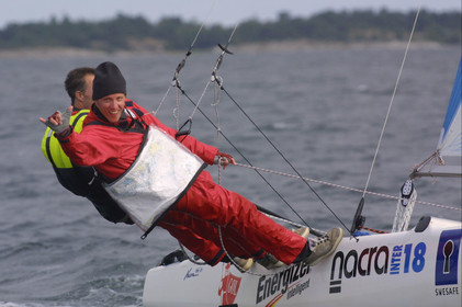 01_0500D-©ThMartinez- Sweden 1st 3rd August 2001. Archipelago Raid (Catamaran Formula 18).Eskil Degsell (SWE) & Anders Perols (SWE)
