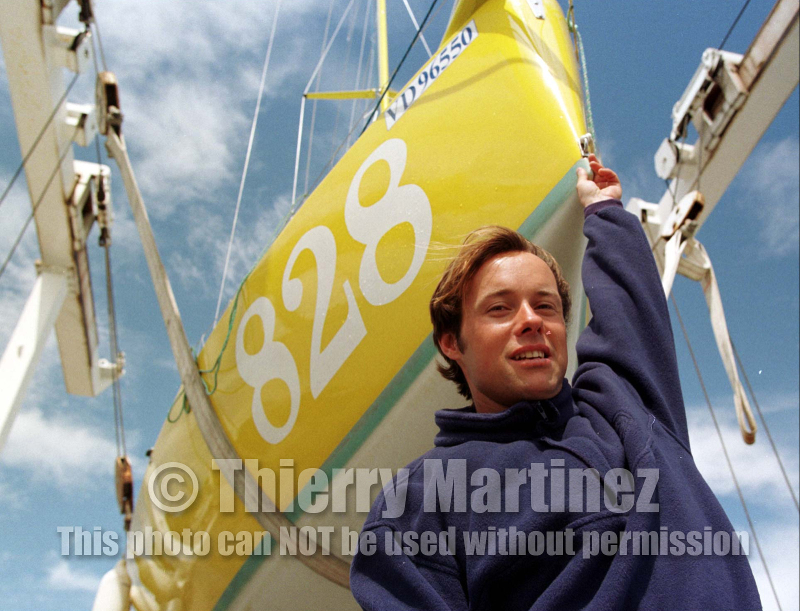 ©Thierry Martinez   Sea&Co..MINI TRANSAT 1997.  Thomas Coville (FRA) ZURICH.