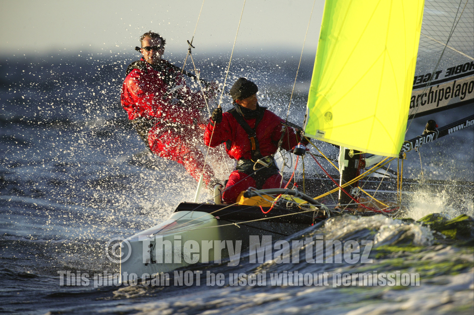 03_3218D  © Th.Martinez,STOCKHOLM ARCHIPELAGO SWEDEN, 9 07 03-Archipelago Raid (2003)  Day 3..Neal & Lisa  McDonald (UK) ASSA ABLOY