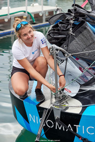 23_21660   © Thierry Martinez. LES SABLES D'OLONNE, 85 - FRANCE 25 septembre 2023.Départ MINI TRANSAT 2023. Départ du Dimanche 24 septembre retardé au Lundi 25 Sept .Les Sables d’Olonne (FRA)    Santa Cruz de la Palma ( Canaries)    St François ( Guadeloupe): 4050 NM.