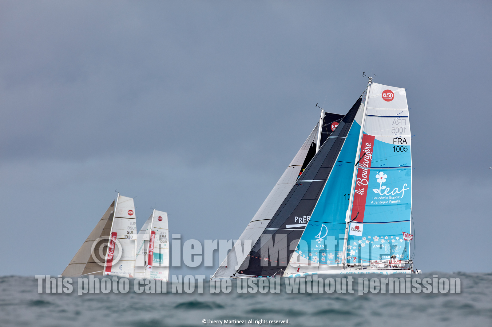 23_22535   © Thierry Martinez. LES SABLES D'OLONNE, 85 - FRANCE 25 septembre 2023.Départ MINI TRANSAT 2023. Départ du Dimanche 24 septembre retardé au Lundi 25 Sept .Les Sables d’Olonne (FRA)    Santa Cruz de la Palma ( Canaries)    St François ( Guadeloupe): 4050 NM.