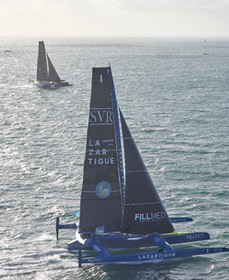 22_39300   © Thierry Martinez.DINARD, FRANCE. 9 Novembre  2022Départ de la 12éme ROUTE DU RHUM, transatlantique course à la voile en solitaire de St Malo(FRA)  à Pointe à Pitre (FRA-Guadeloupe) 3.543 milles nautiques.